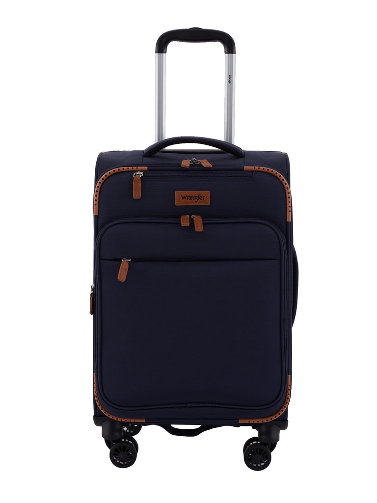 5Pc Soft-Side Spinner Travel Luggage Set, Navy - Top Travel