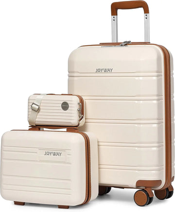 Carry-On Luggage 20" Lightweight Polypropylene Luggage, Hardshell Suitcase with Swivel Wheels - Top Travel