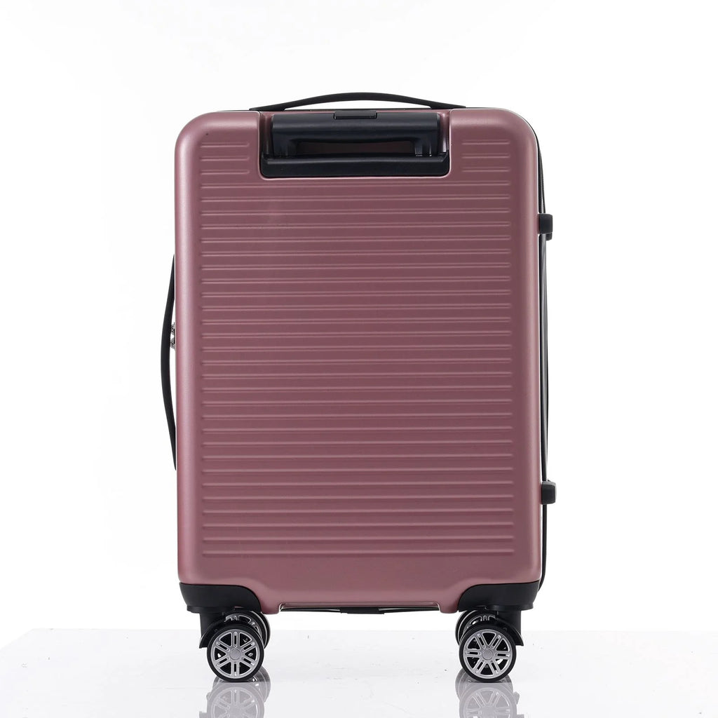 Carry-On Luggage 20 Inch Front Open Luggage Lightweight Suitcase with Front Pocket and USB Port, 1 Portable Carrying Case