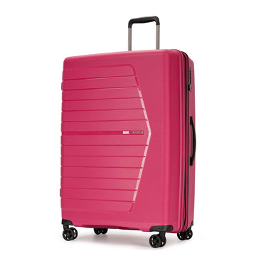 Hardside Expandable Luggage with Spinner Wheels,Tsa Lock,Rose Red,Checked-Large 28-Inch