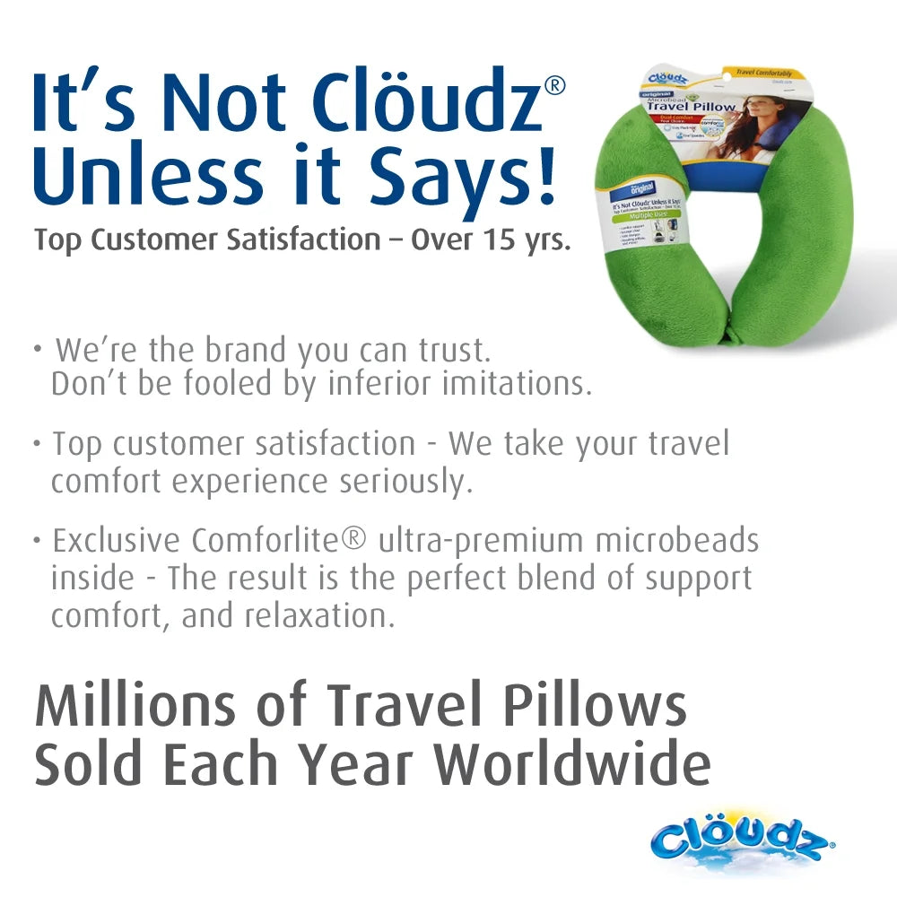 Microbead Travel Neck Pillow - Blue