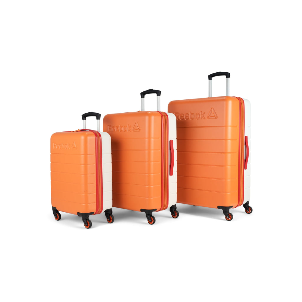 Double Dribble Collection - 3 Piece Hardside Set Luggage Nested - ABS (Carry-On, 24", 28")