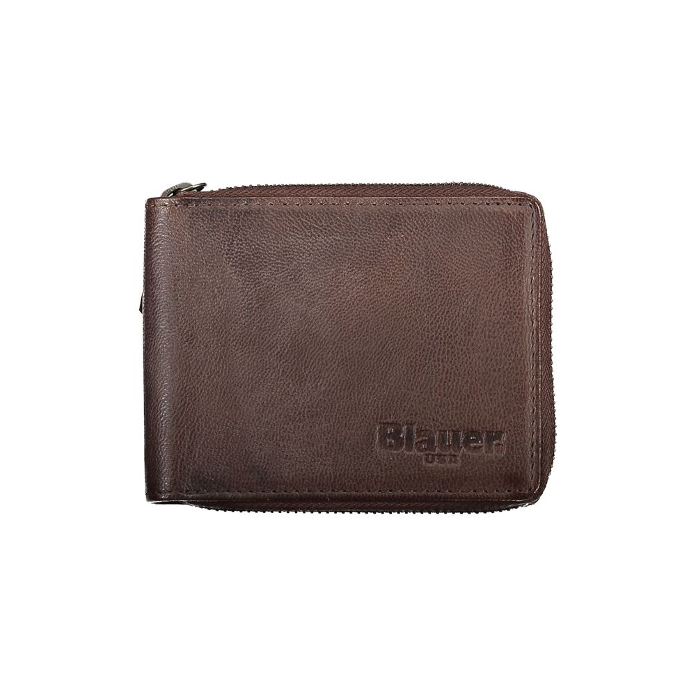 Elegant Leather Coin & Card Wallet in Brown - Top Travel