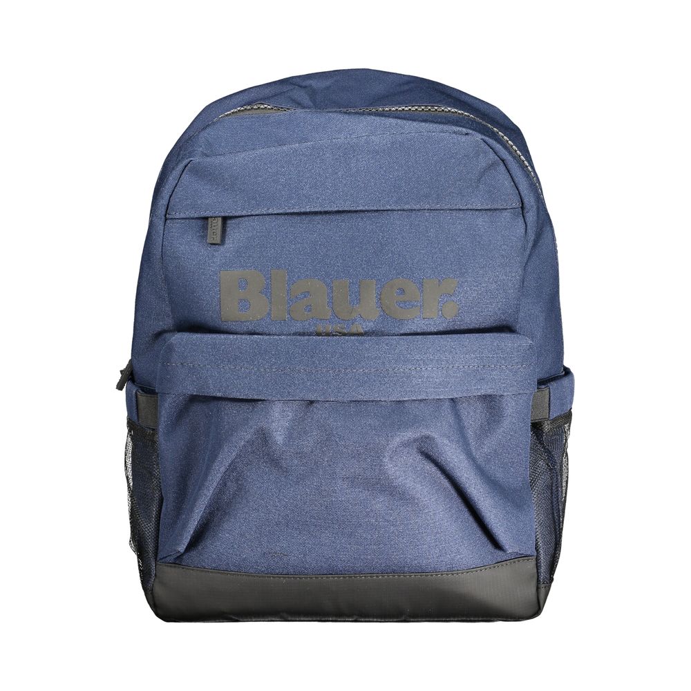 Blue Polyester Backpack - Top Travel