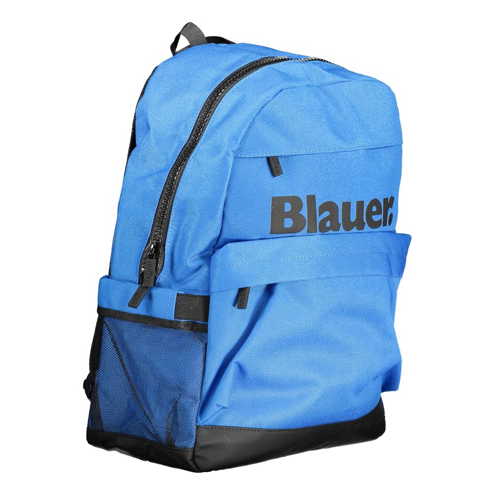 Blue Polyester Backpack - Top Travel