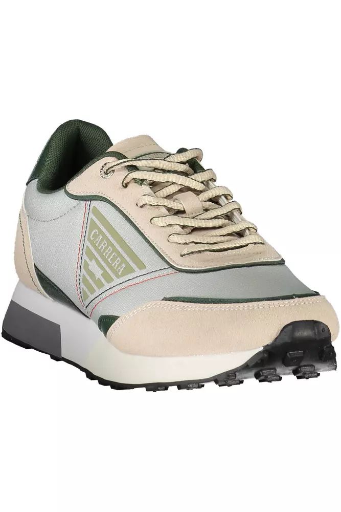 Beige ECO Leather Sneakers with Contrasting Details - Top Travel