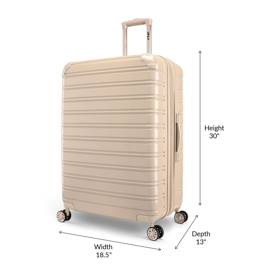 Hardside Luggage Fibertech 3 Piece Set, 20" Carry-On Luggage, 24" Checked Luggage and 28" Checked Luggage, Champagne