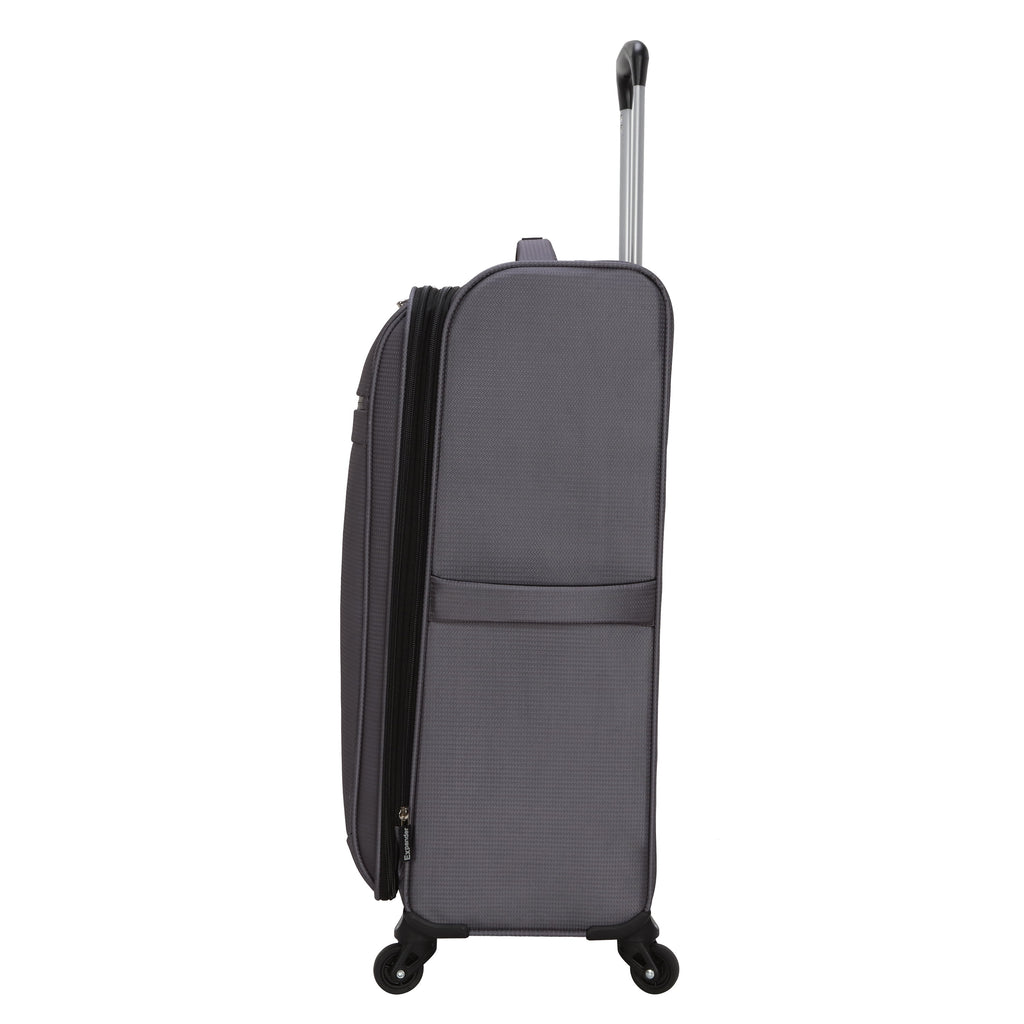 30 Inch Gravity Free Softside Travel Upright Checked Luggage, Grey, Adult - Top Travel