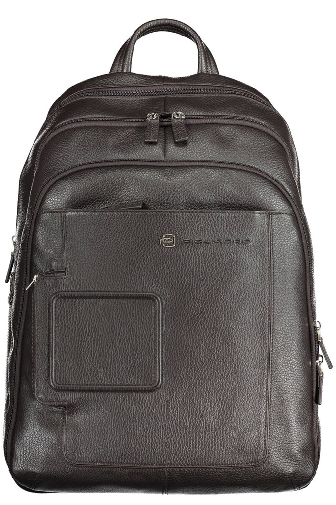 Elegant Leather Backpack with Laptop Compartment - Top Travel